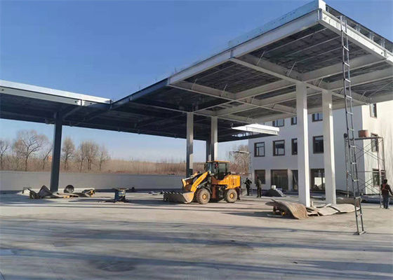 Prefabrykowane konstrukcje stalowe Stacja benzynowa Ocynkowane budynki metalowe