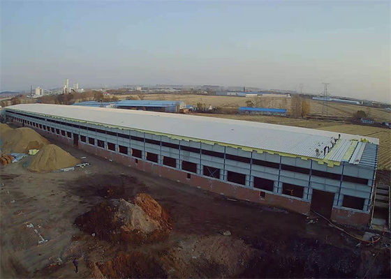 Prefabrykowane konstrukcje stalowe Magazynowe warsztaty betonowe 200m × 40m