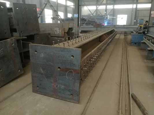 Prefabrykowana stalowa konstrukcja słupów i belek z profili H, stal Q235B Q355B