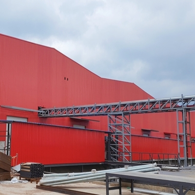 Prefabrykowany magazyn stalowy z żurawem Q235B Q355B