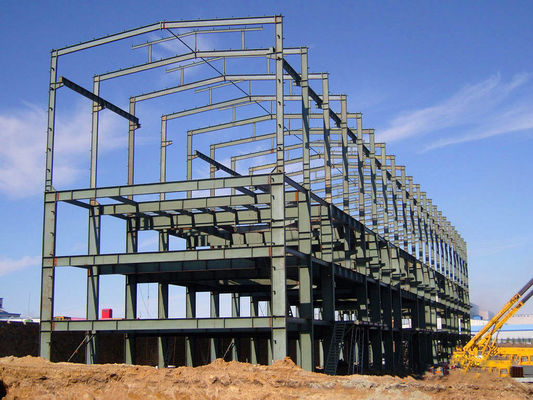Ramka portalu Prefab preassembled Steel Workshop Budowla Skład garaż Gotowa sekcja walcowana na gorąco