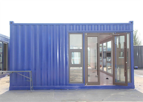 Z galwanizowanej stali Prefab Container House ze szklanymi płytami wełny