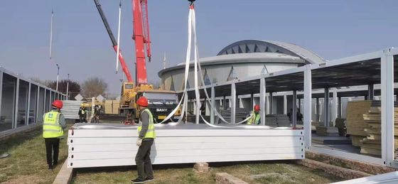 Zgalwanizowany prefabrykowany dom kontenerowy z panelami ze szkła wełny