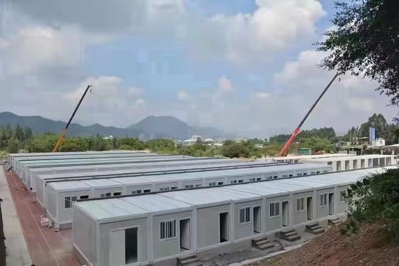 Z galwanizowanej stali Prefab Container House ze szklanymi płytami wełny
